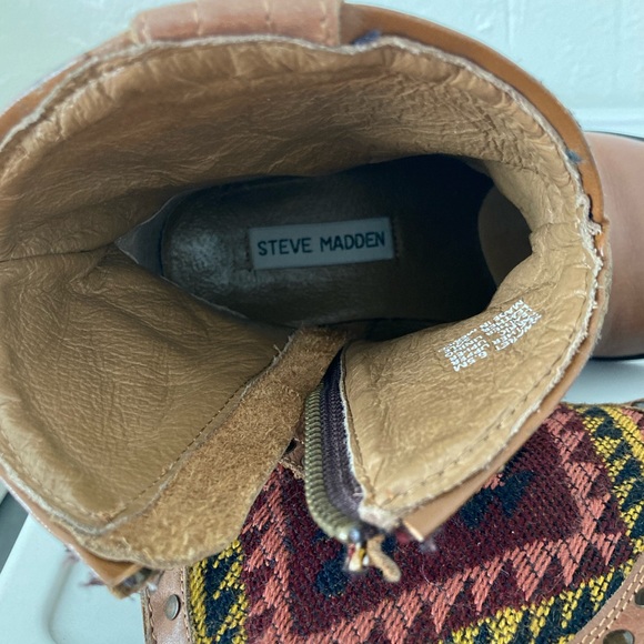 Western Ankle Leather Booties, Steve Madden Swaret - Picture 7 of 9